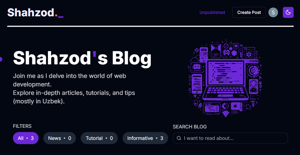 Shahzod Abdukahhar Blog