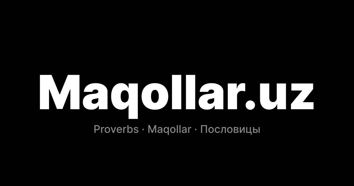 Maqollar.uz