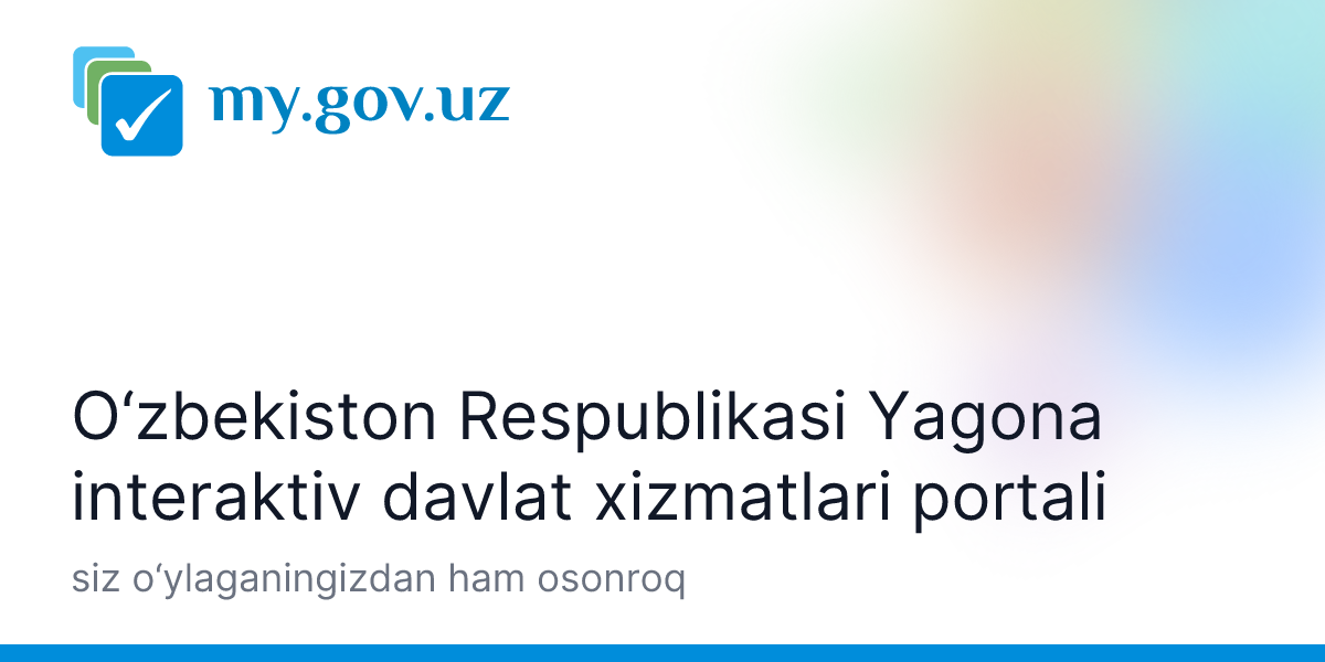 MyGov - elektron davlat xizmatlari