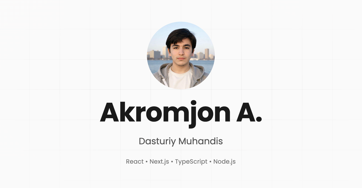 Akromjon Akhmadjonov